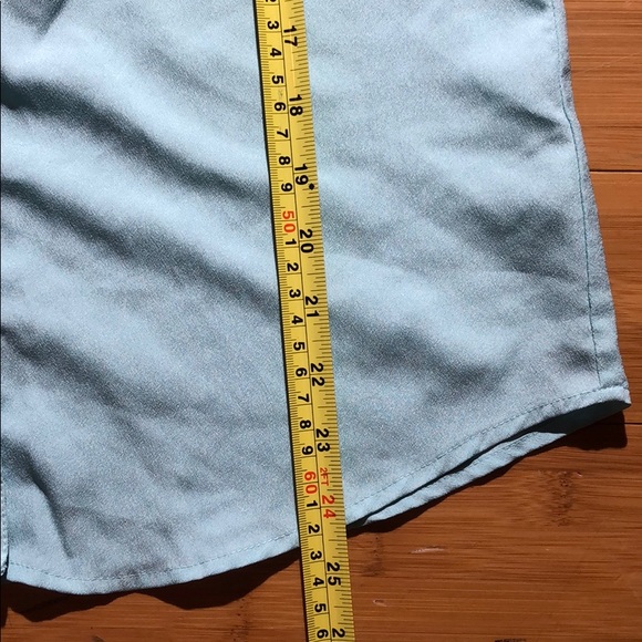 NY&Co ruffle button down tank blouse blue Small - Picture 8 of 8